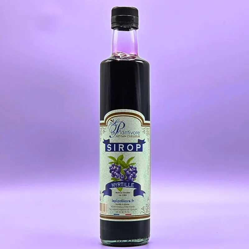 Sirop artisanal de myrtille sauvage