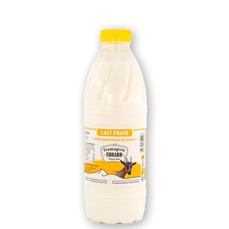 Lait frais entier pasteurisé de chèvre