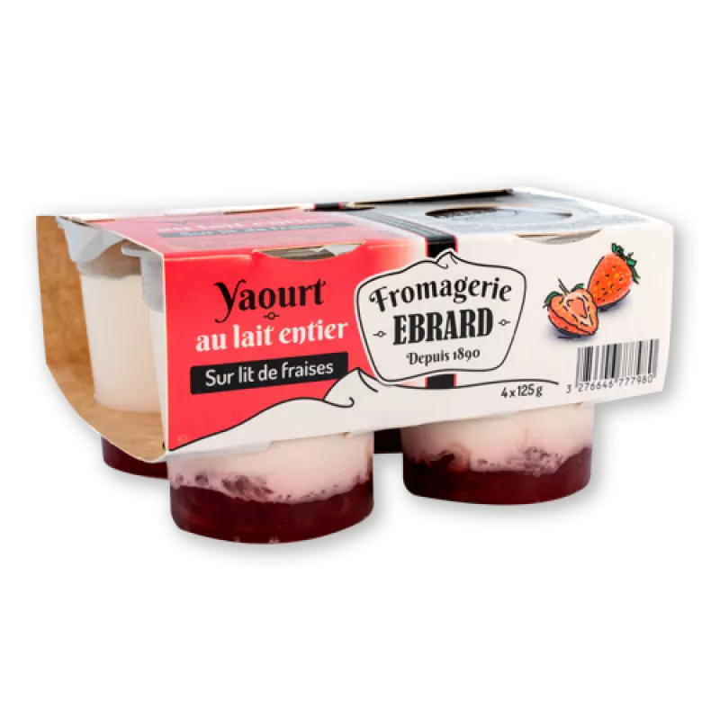Yaourt à la confiture de fraise