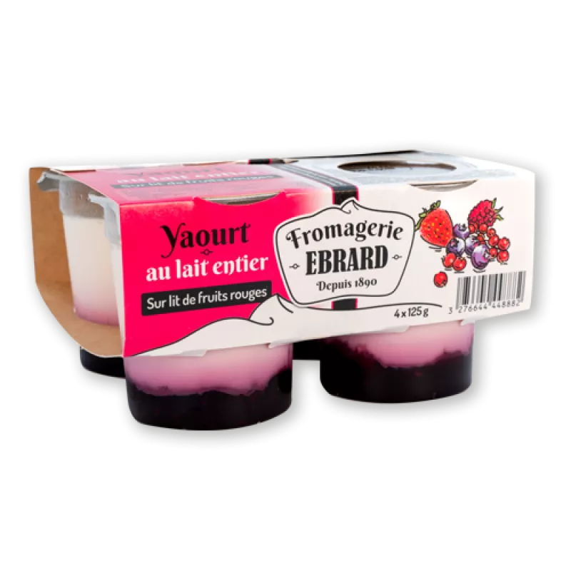 Yaourt à la confiture de fruits rouges