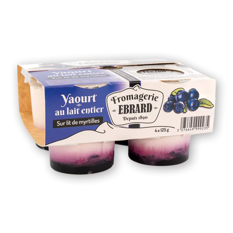 Yaourt à la confiture de myrtilles