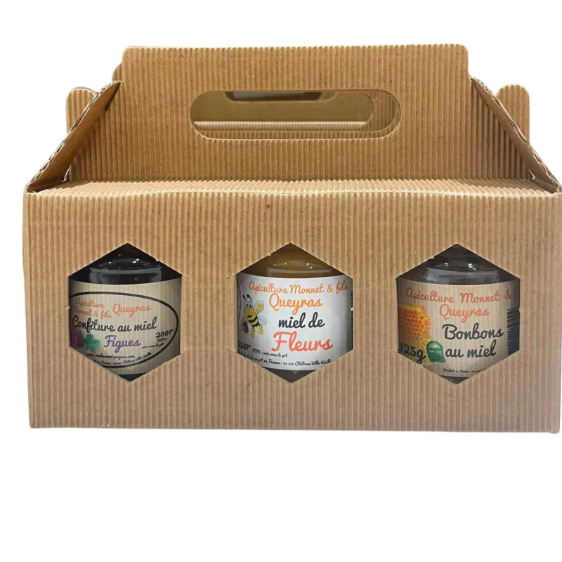 Coffret 3 pots de produits de la ruche