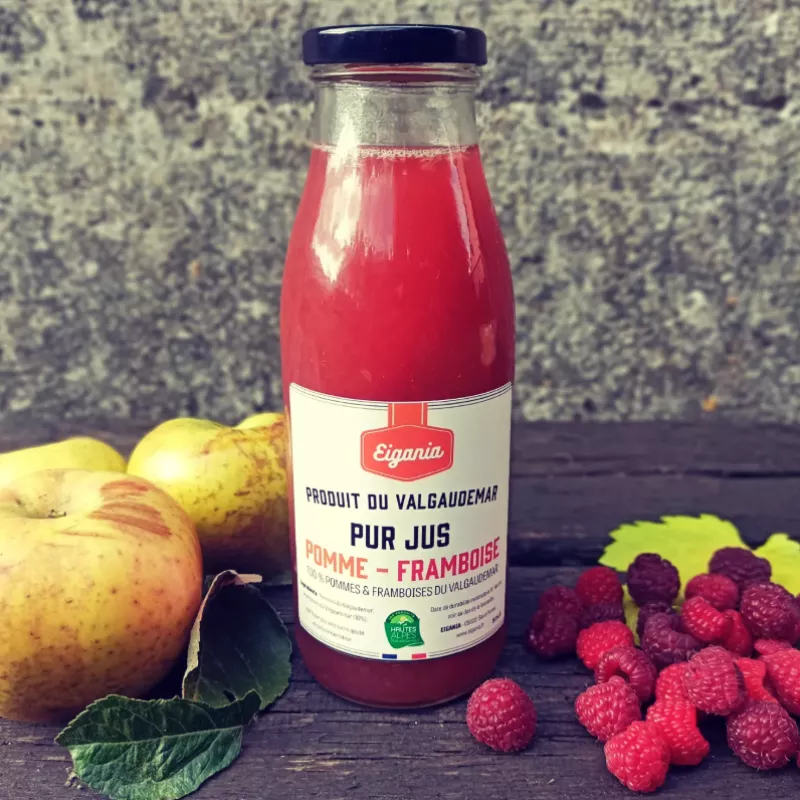 Jus de pomme-framboise