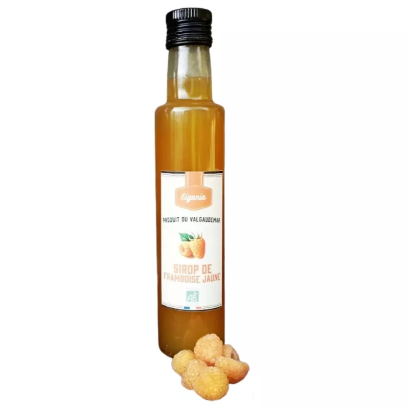 Sirop de framboise jaune
