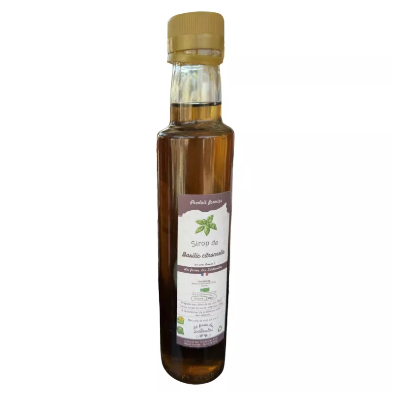 Sirop de basilic citronnelle