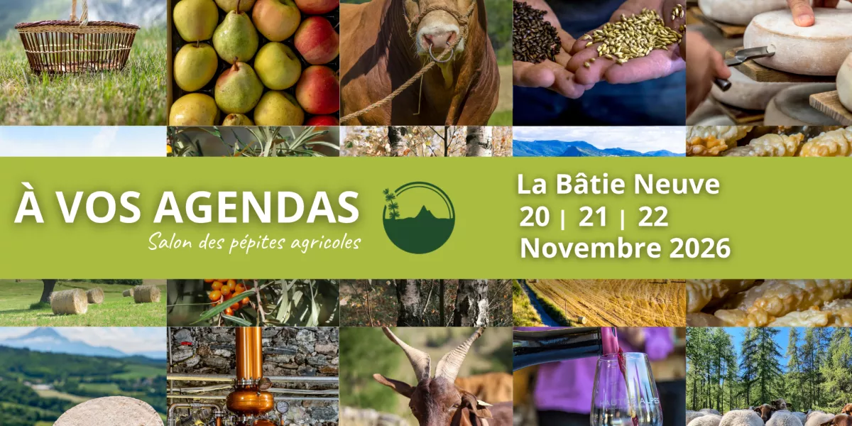 Plusieurs image décrivant l'agriculture - avec date de l'evenement